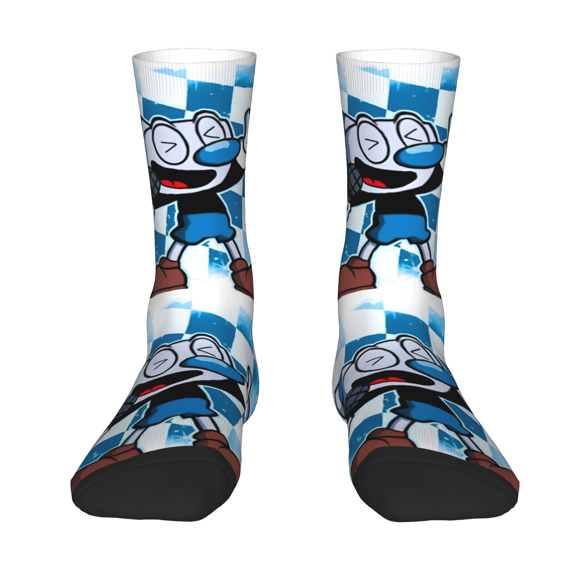 Dress Sock Men - Chaussettes personnalisées Cuphead et Mugman pour