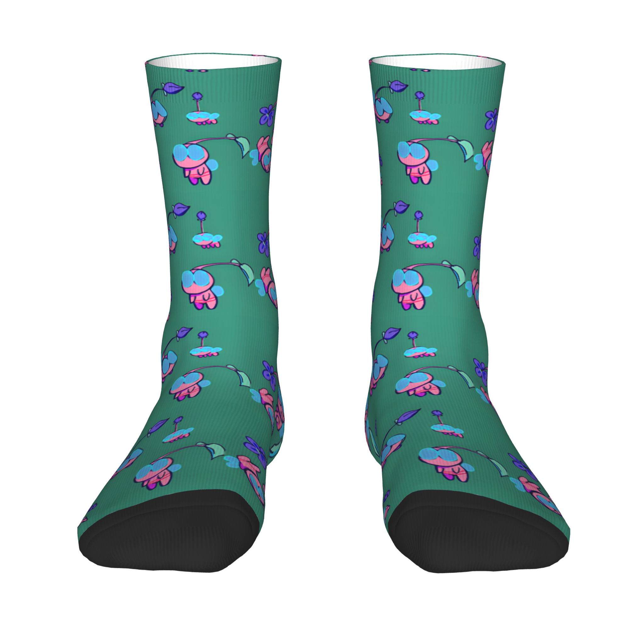 Dress Sock Men - Chaussettes personnalisées P-Pikmins Anime Cartoon pour