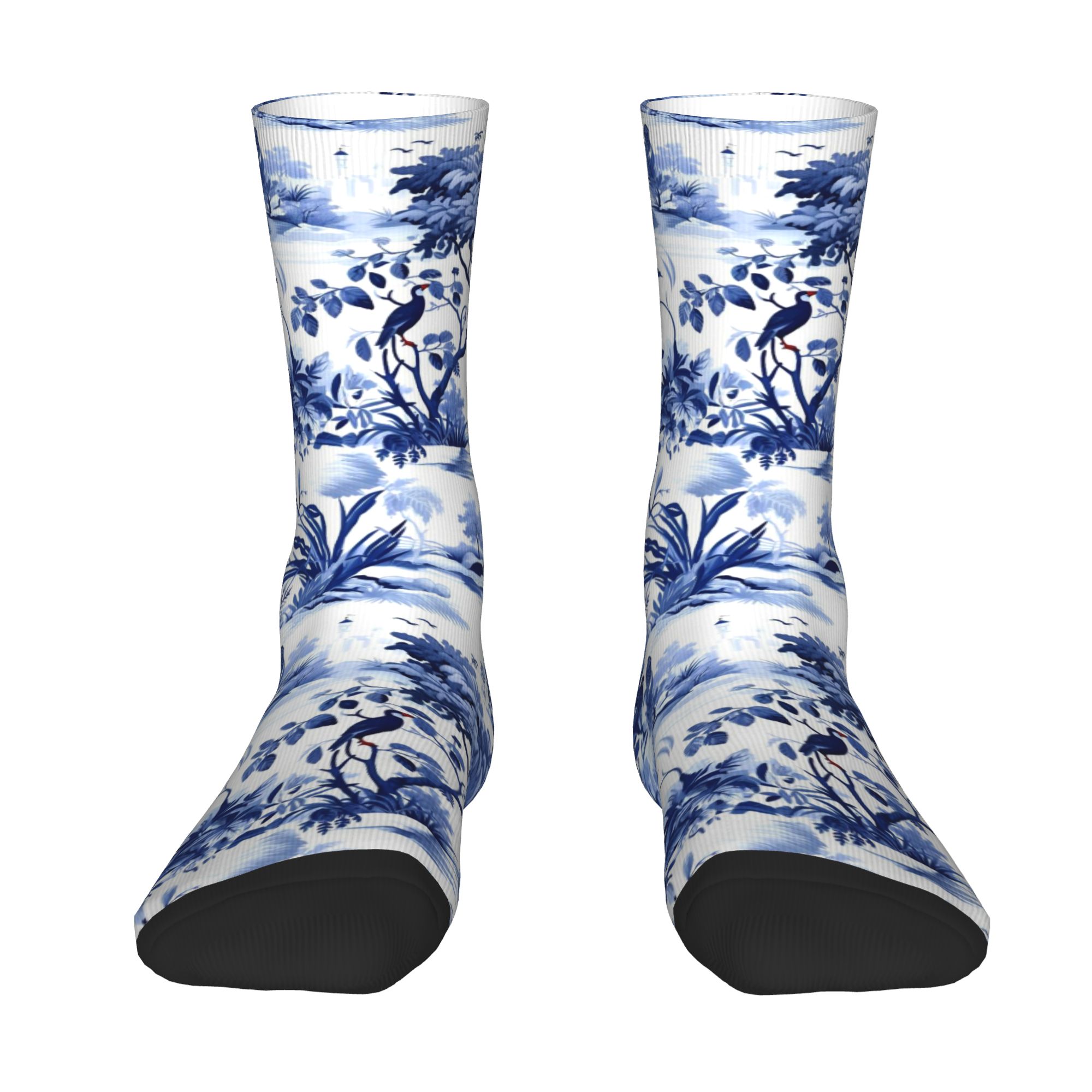 Dress Sock Men - Chaussettes personnalisées bleu marine et blanc