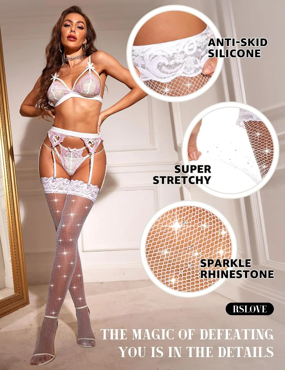 Bas cuissardes sexy pour femme - Fishnet Stocking Women avis et prix